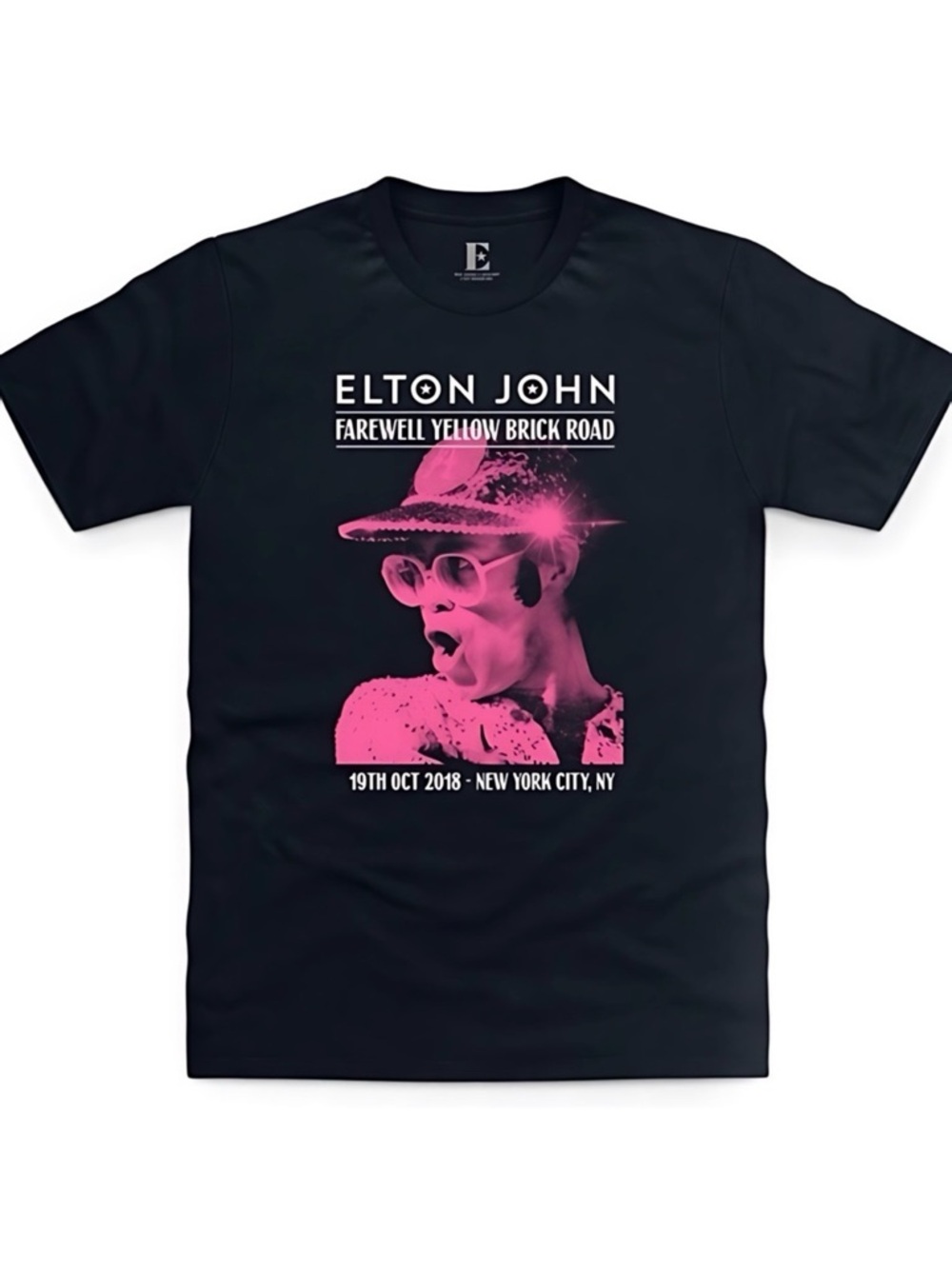 Custom Elton John Goodbye Yellow Brick Tour NYC October 2018 Size XL Unisex New